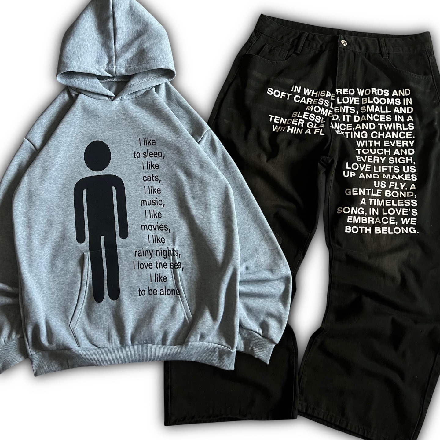 Street Fashion Y2K - Conjuntos de Sudadera con Capucha y