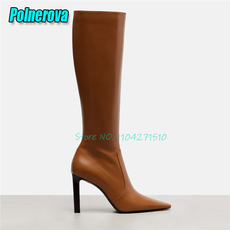 Street Fashion Runway - Botas de tacón alto con punta