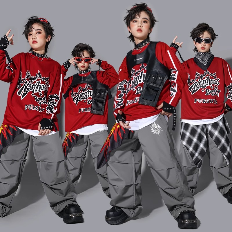 Street Fashion Show - Sudadera K-pop para niños, chaleco de