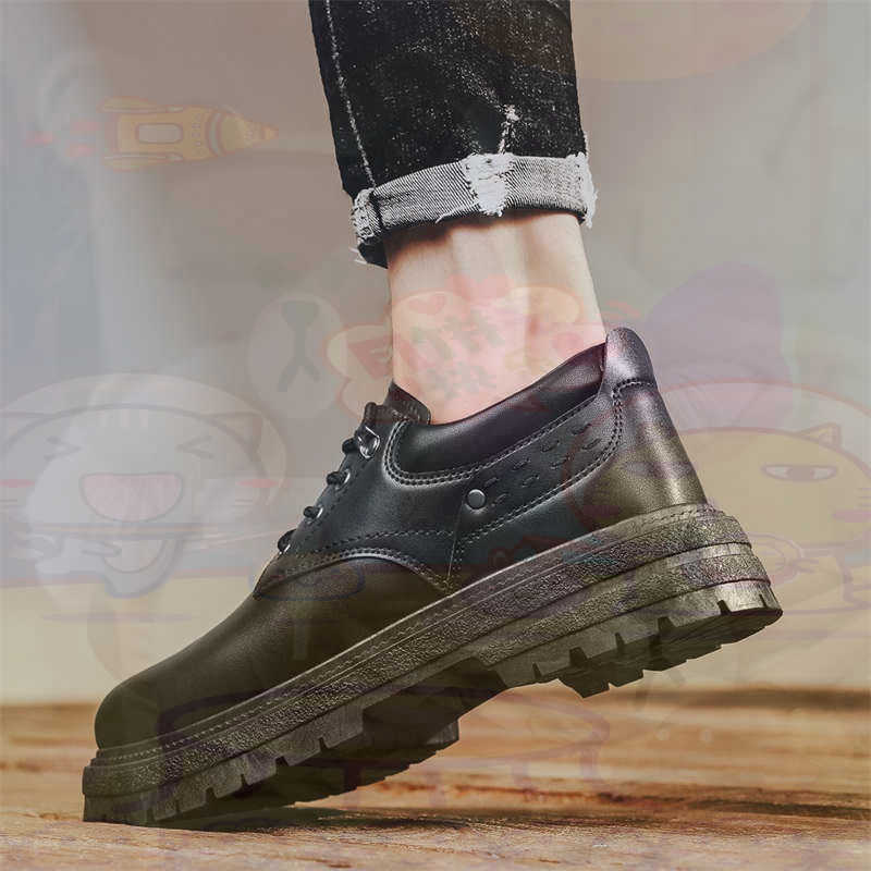 Street Fashion Canada - Zapatillas deportivas de cuero Natural oscuro