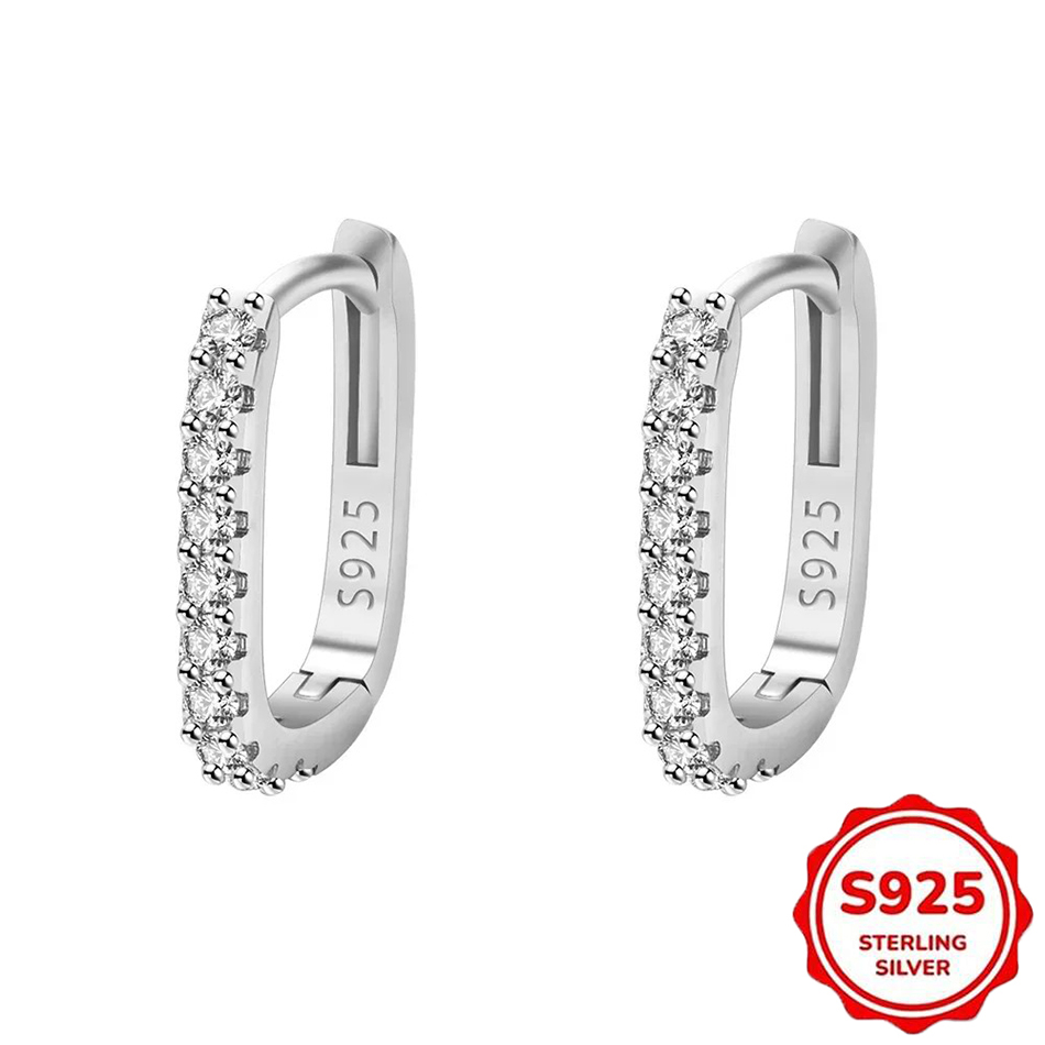 Street Fashion Earrings - Pendientes de aro circulares de cristal
