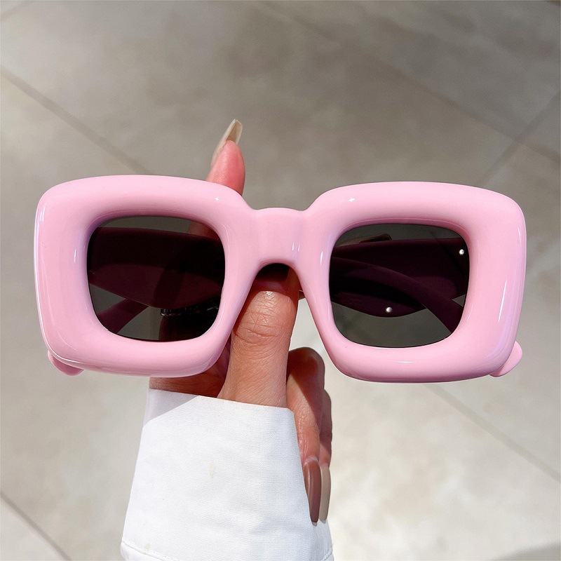 Nuevas Gafas de Sol Cuadradas  - Street Fashion Photo reseña y precio