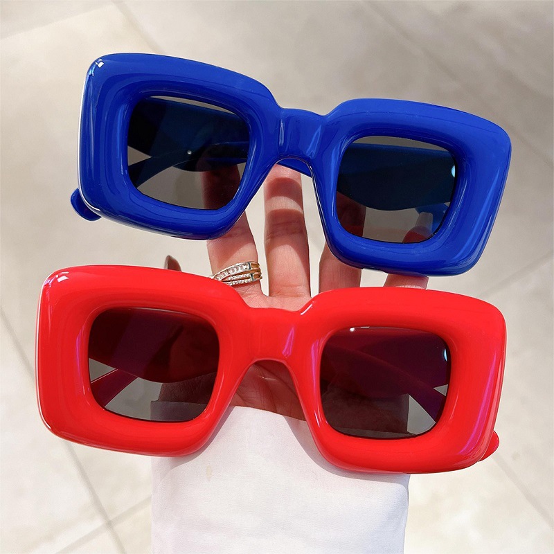 Nuevas Gafas de Sol Cuadradas  - Street Fashion Photo reseña y precio