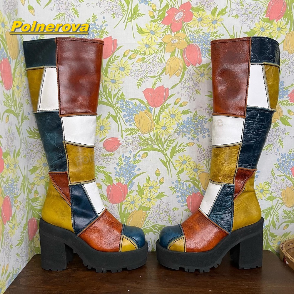 Botas Altas de Cuero con Parch - Street Fashion Y2K reseña y precio