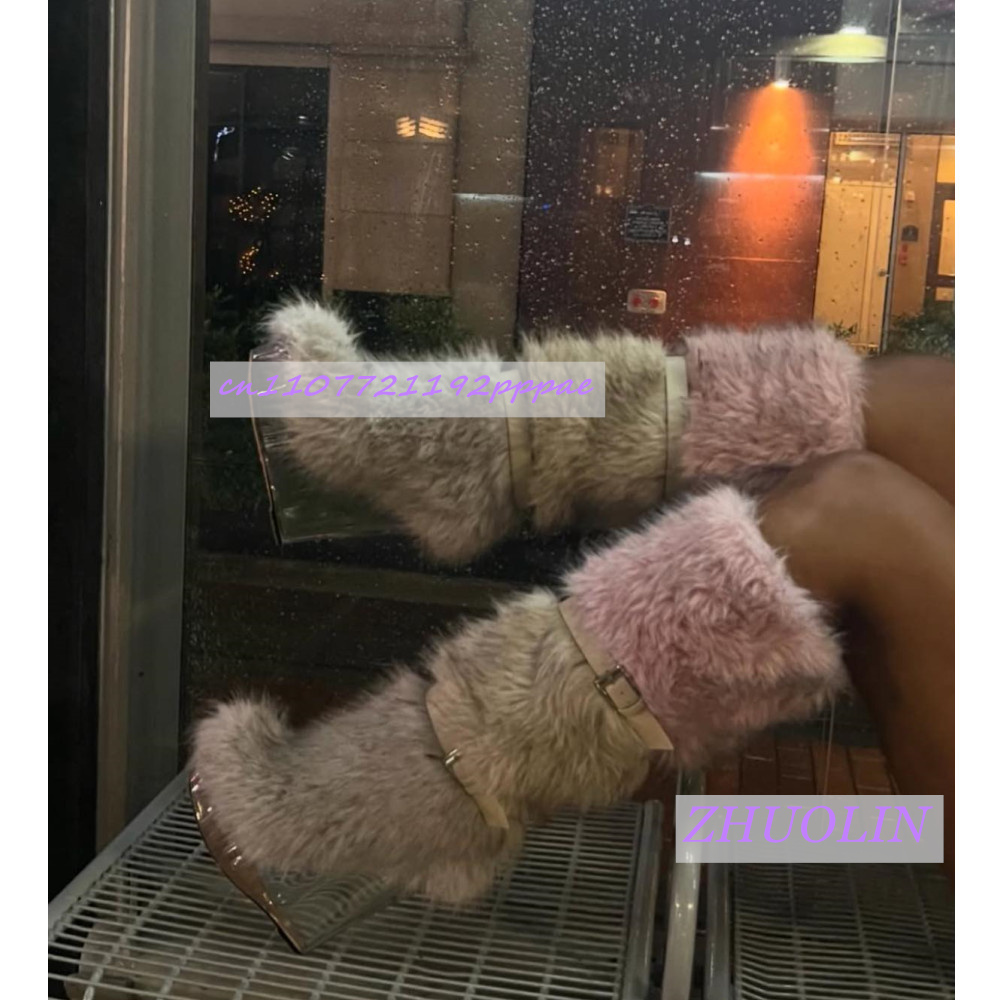 Botas de cuña transparentes pe - Street Fashion Runway reseña y precio