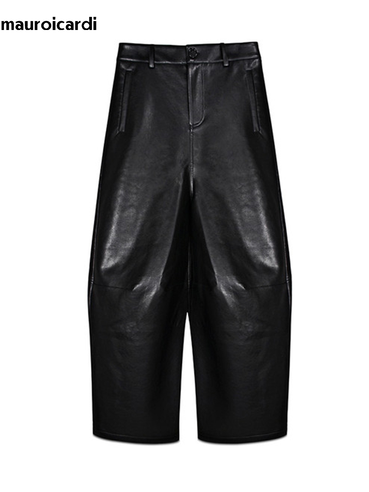 Pantalones Anchos de Cuero Sin - Street Fashion Baggy reseña y precio