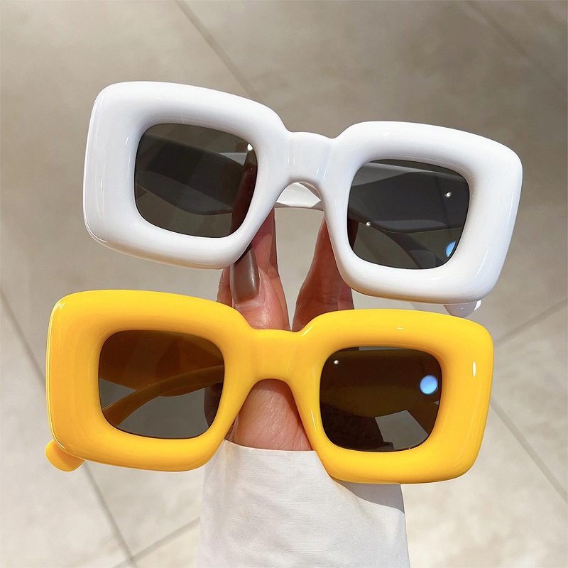 Nuevas Gafas de Sol Cuadradas  - Street Fashion Photo reseña y precio