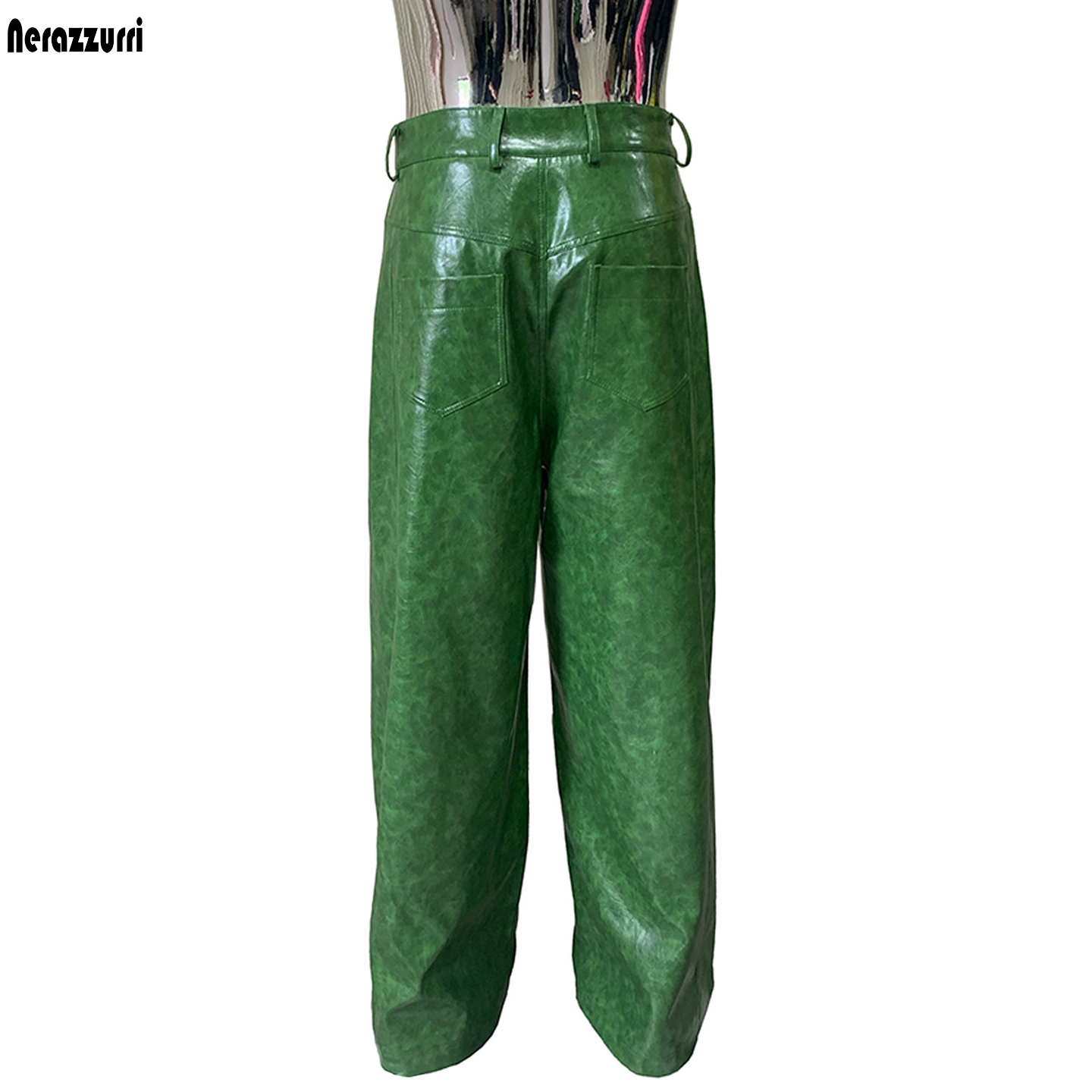 Pantalones Anchos de Cuero PU  - Street Fashion Baggy reseña y precio
