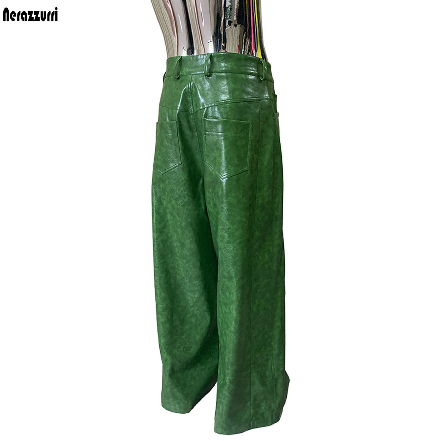 Pantalones Anchos de Cuero PU  - Street Fashion Baggy reseña y precio