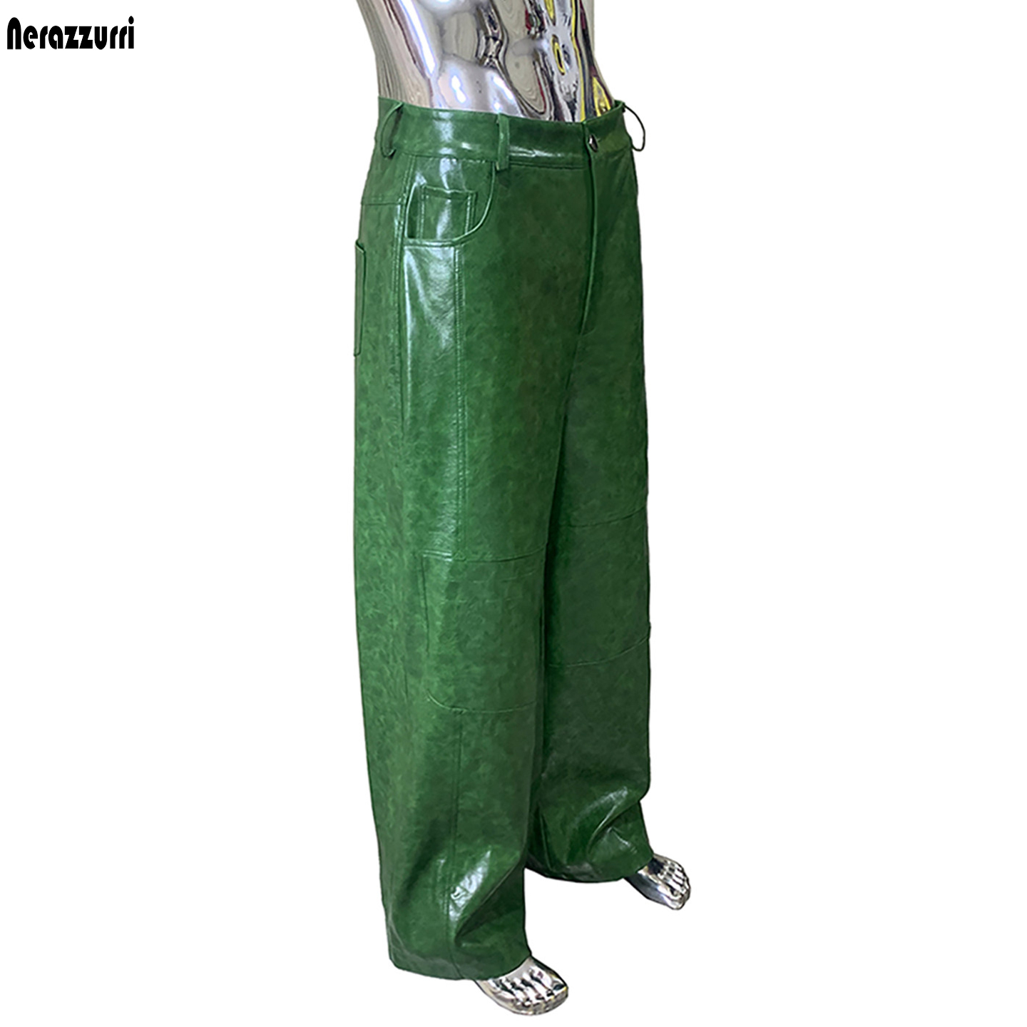 Pantalones Anchos de Cuero PU  - Street Fashion Baggy reseña y precio