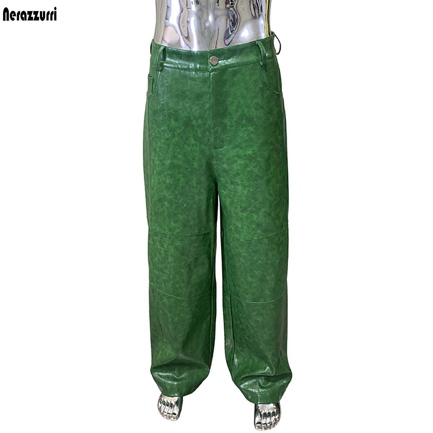 Pantalones Anchos de Cuero PU  - Street Fashion Baggy reseña y precio